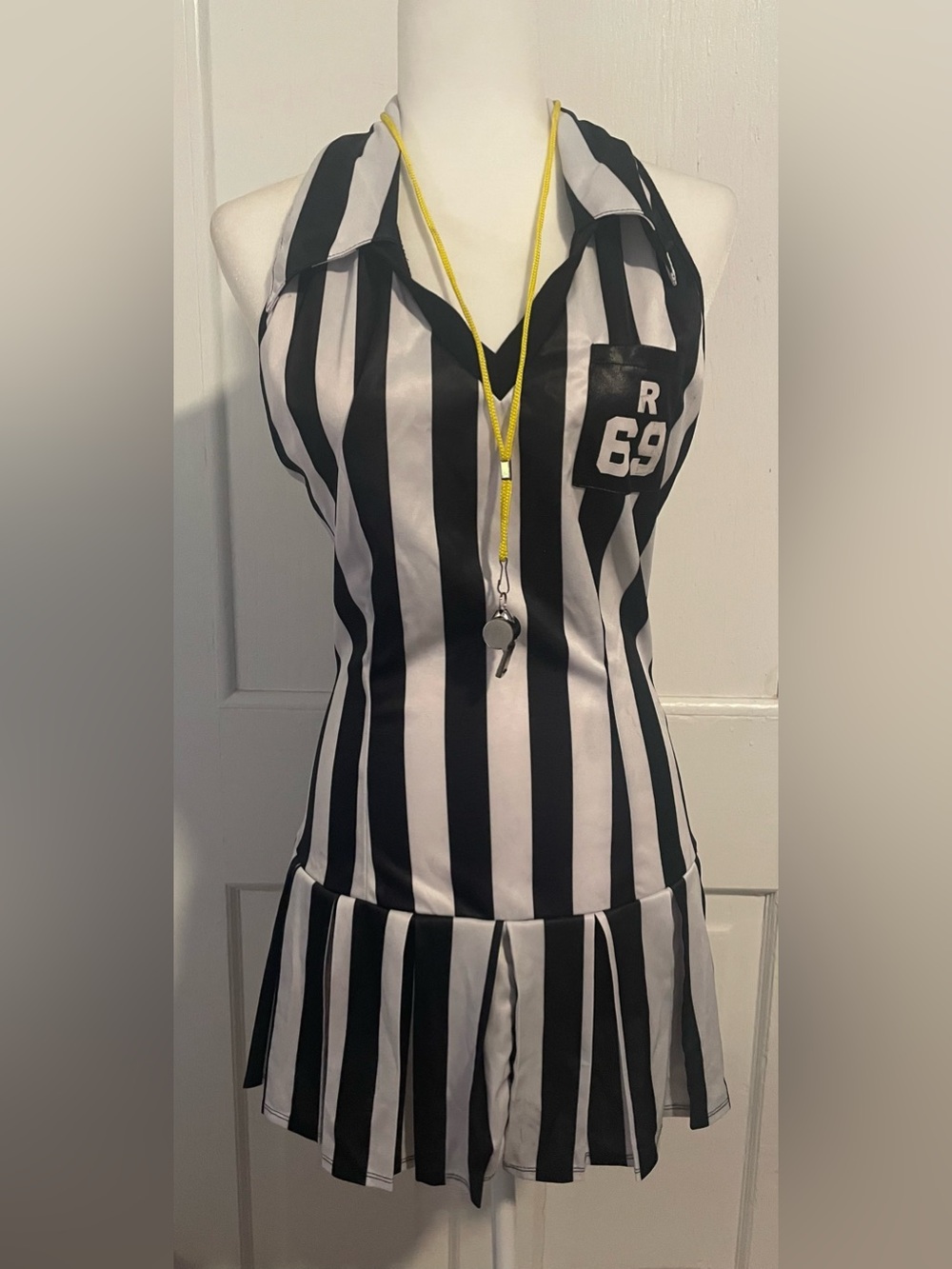 Leg Avenue Black and White Referee Costume Dress - Picture 2 of 4